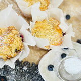 6x Berry Muffins with Crumble Topping